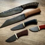 A few custom knives made by Hellize Ironworks