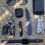 My blue, black, & silver edc