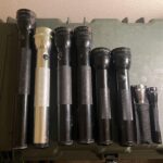 My husband’s growing thrifted Maglite collection!