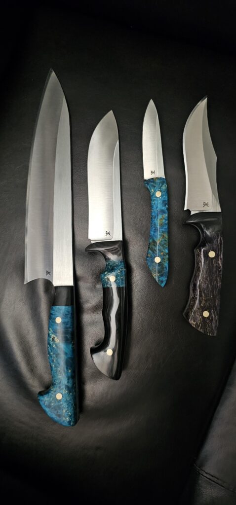 Some recent finishes. Idk if they qualify as knife porn but there ya go!