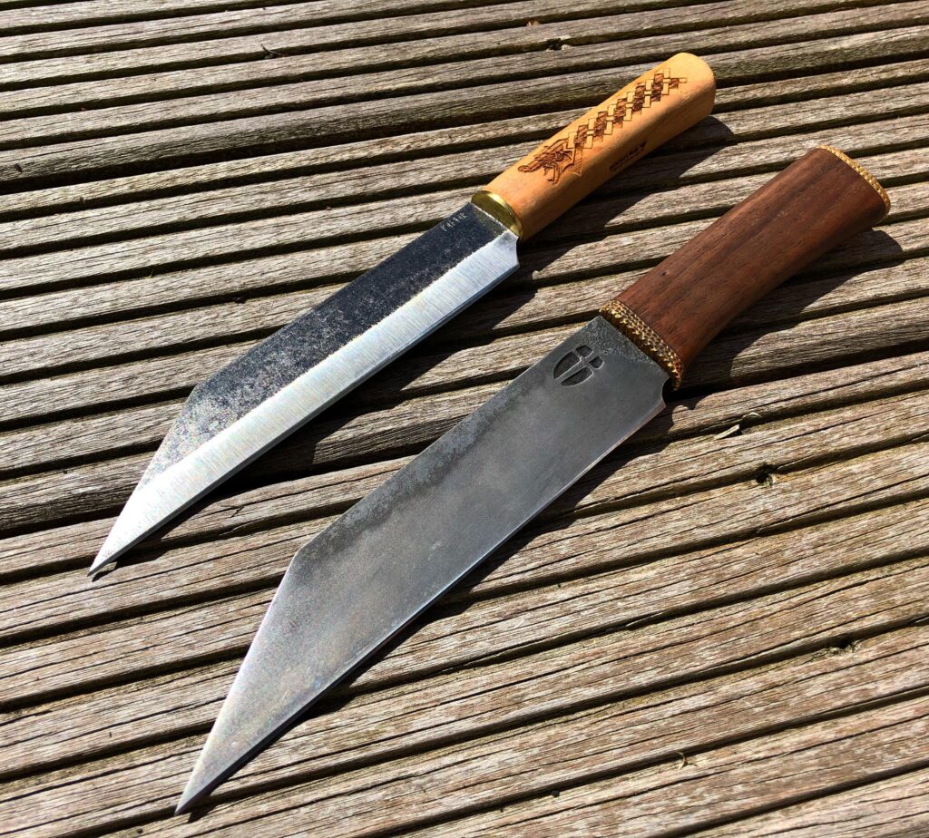 Condor Norse Dragon Seax and. Hellize Ironworks Custom Seax