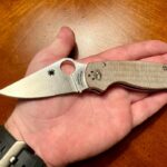NKD (delayed a few day): Spyderco Para 3 CruCarta. First knife with micarta handles