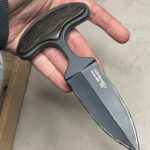 Ebony wood in cold steel push dagger