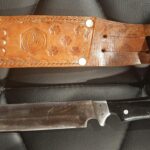 Knife made from the steel of a T-34 battle tank