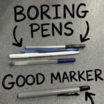 Sharpie-style click cap marker
