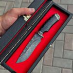 🗡️ “EGER” – Handmade Damascus Hunting Knife