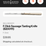 F. Dick Sausage Taster