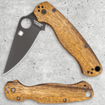 Koa Wood Scales on the Spyderco Para Military 2