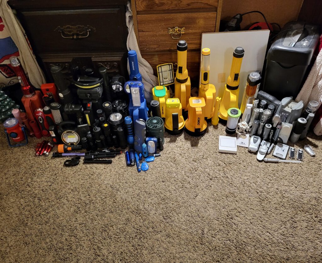 Every flashlight ive collected over the decades. I call this my armory of light.
