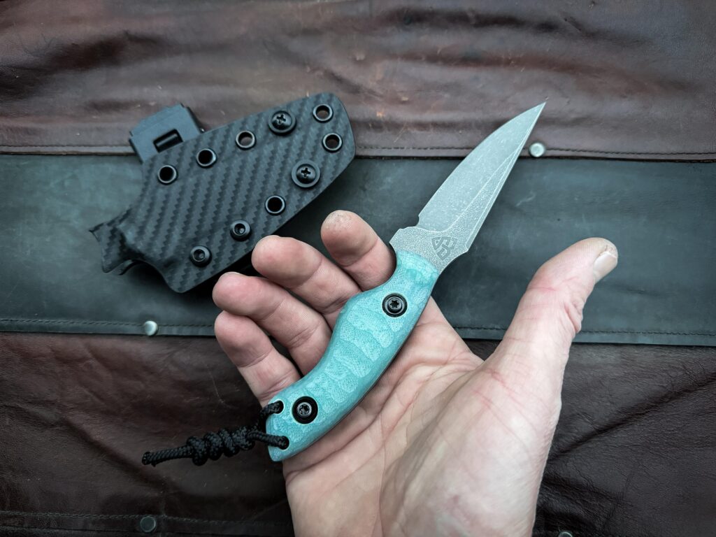 Made this N690 EDC with Jade green G10