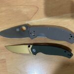 Just got my first Spyderco in my favorite steel, a Tenacious in CPM M4. Also the BladeHQ exclusive Civivi Gojiro