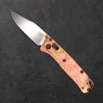 Stablized elder burl on the Benchmade Bugout Mini.