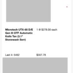 Microtech UTX-85 D/E Gen III OTF Automatic Knife Tan (3.1" Stonewash Serr) for sale/trade for small sebenza 31