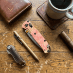 Stablized elder burl on the Benchmade Bugout mini!