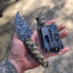 80crv2 with Overlay rust bluing etch. OD green G10 with Black G10.