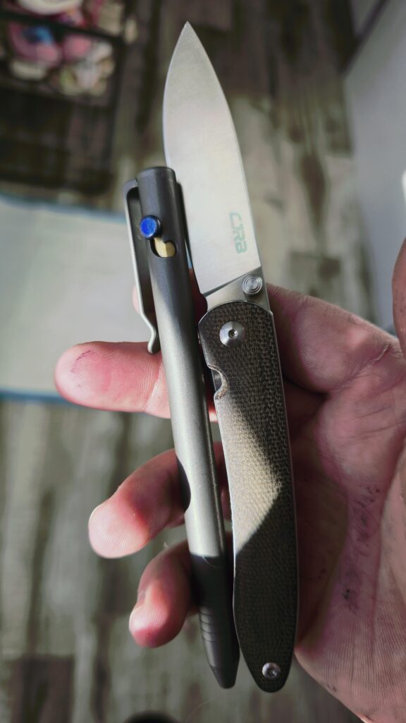 CJRB Ria & Big Idea Design Slim bolt action pen.