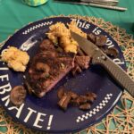 Steak knife for birthday dinner