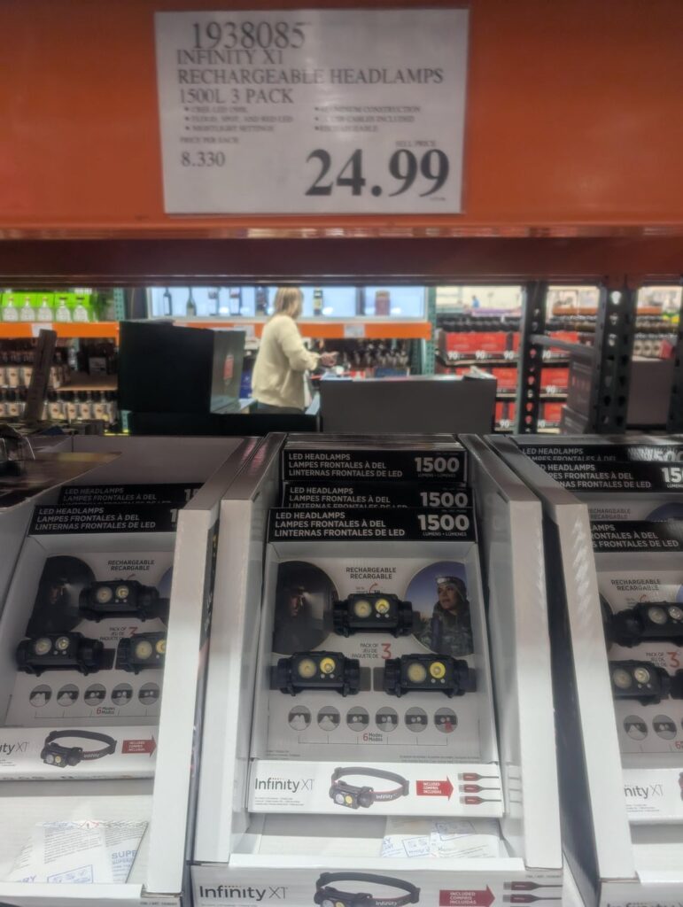 3-pack of 1,500 lm headlamps at Costco