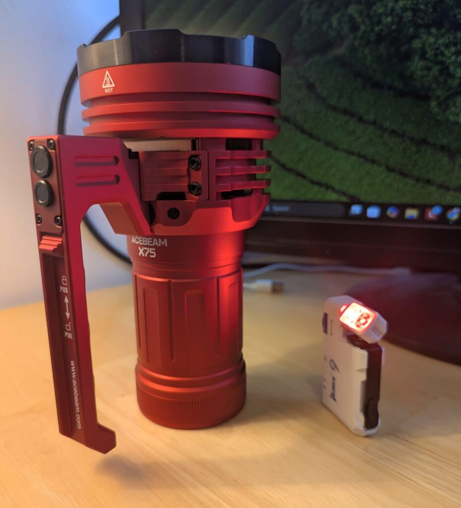 Acebeam X75 - Limited Edition Red (G5 for Scale)