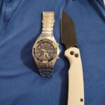 Back to work Monday after a nice Christmas break. . . CJRB Pyrite Light and Casio Chronograph