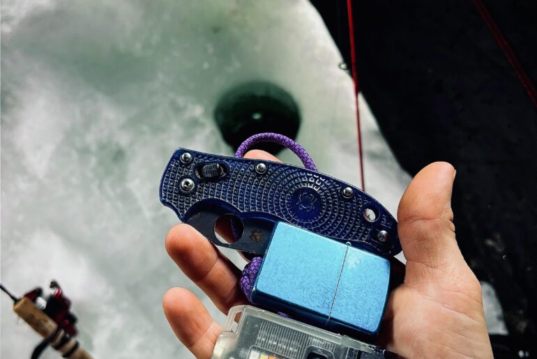 Ice shanty pocket dump