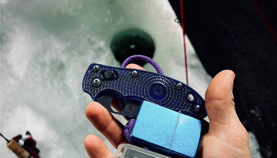 Ice shanty pocket dump