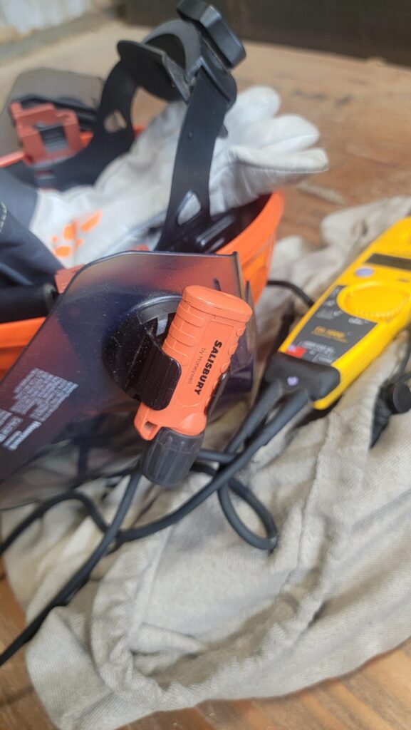 Arc flash hood light