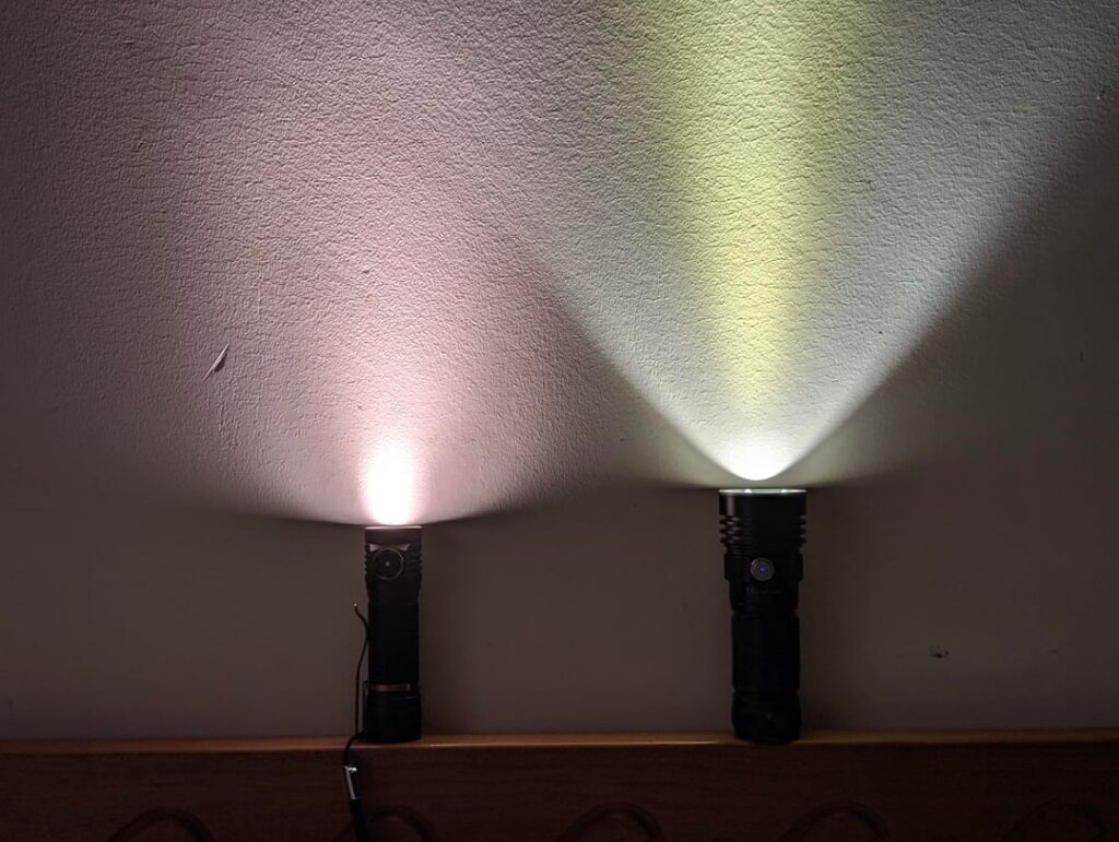My "rosiest" light vs my "greenest" light (with measurements)