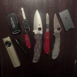 Everything edc-ish I own. What would you add? Watched, wallets, pens, flashlights edc tool pouches etc.