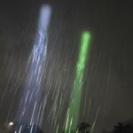 Instead of a rainbow picture, you get a rainbeam picture.