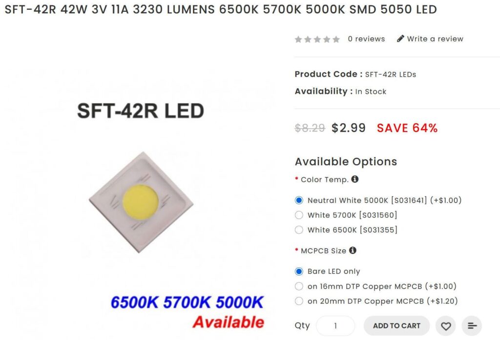 SFT42R 5000K now available from Kaidomain!
