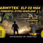 [Eng] Armytek ELF C2 MAX (White) Headlamp with USB C & Beamshots vs Wiza...