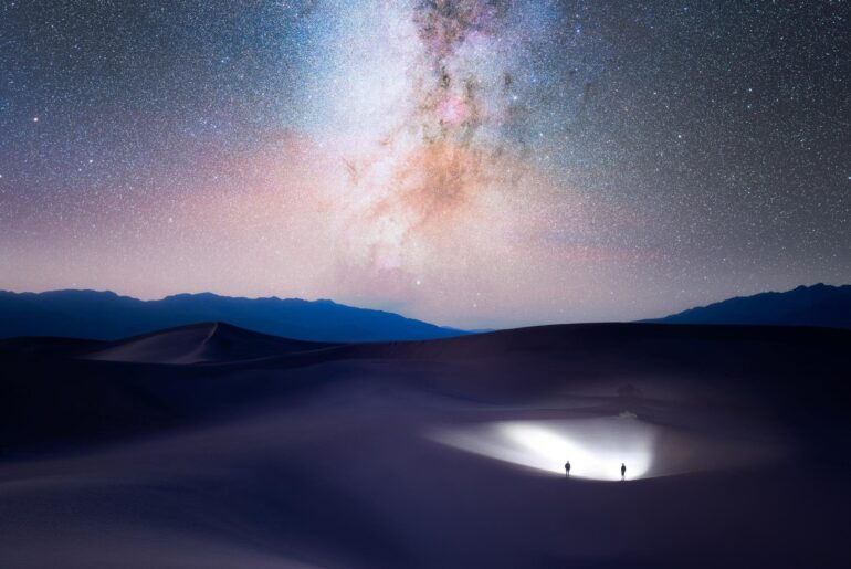 From the space community on Reddit: I took an image from one of the darkest skies in the US, Death Valley!