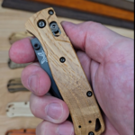Custom white oak scales on the Benchmade Bugout 535!