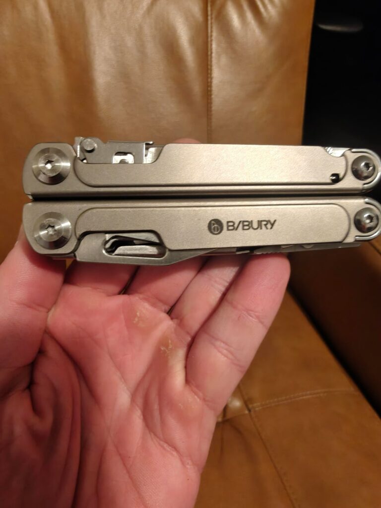 1st MultiTool, BiBury Titanium 2049 with CR9 Damascus Blade