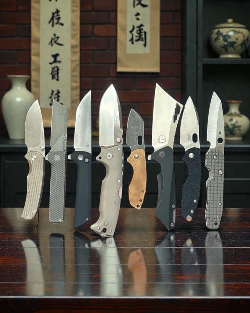 🇨🇳Asian Made🇹🇼 Follow up to my last post of all the USA made folders in my collection, here are the Asian made counterparts currently in the stable. Feel free to post suggestions of more I should check out in the comments! ⬇️