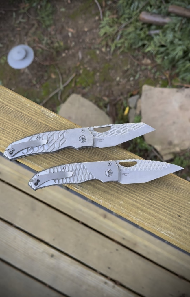 Just finished up these new button locks in MagnaCut and Titanium…