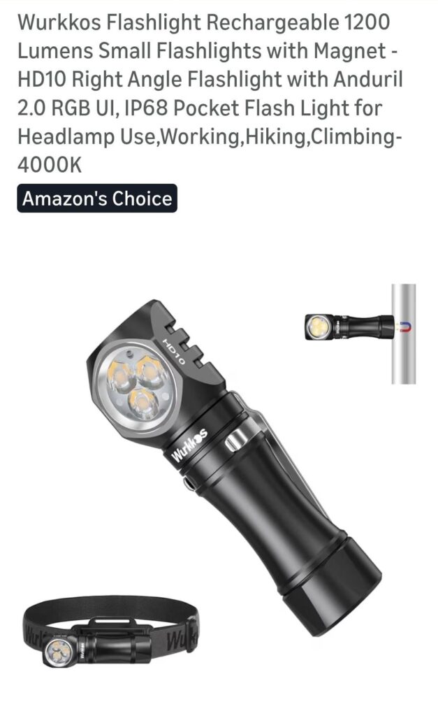If anyone wants a discount on the Wurkkos hd10 4000k on Amazon only $20 with code..I already have one code is- TGWYZGYV
