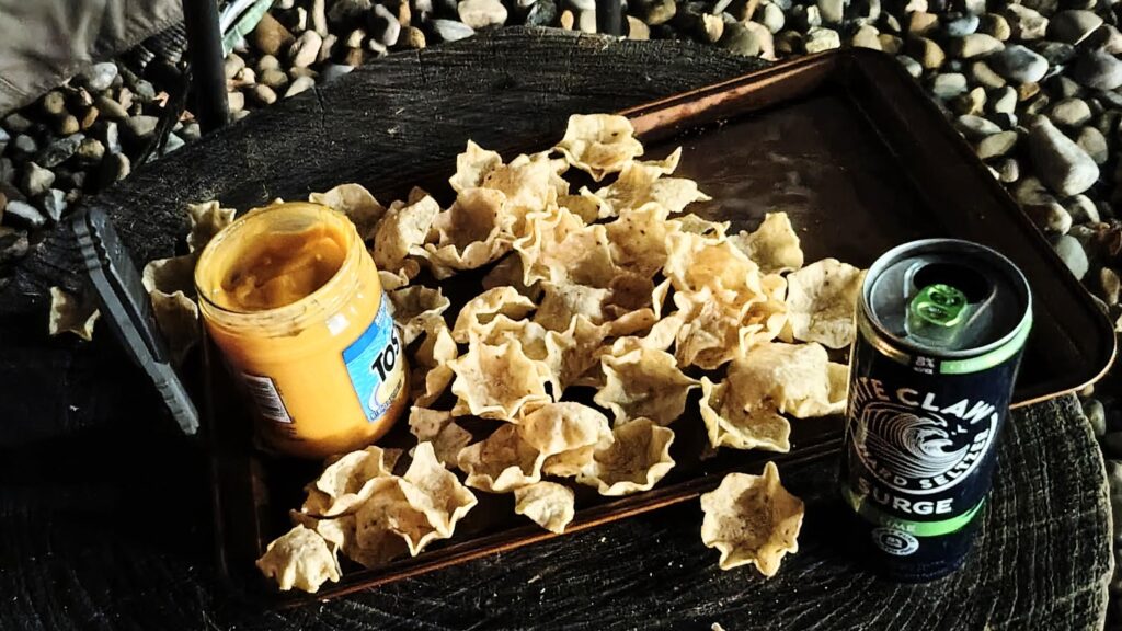 Gotta carry a fixed blade to keep the snacks from sliding off the frozen log by the fire