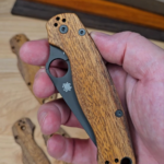 Hawaiian Koa wood scales on the Spyderco Para Military 2