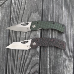 Just finished making these new framelocks in MagnaCut, titanium and metallic carbon fiber…