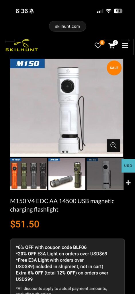 Was the Skilhunt M150 ever actually available to purchase in White?