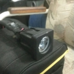 I decided to wire my old foglight as a flashlight for my travel bag.