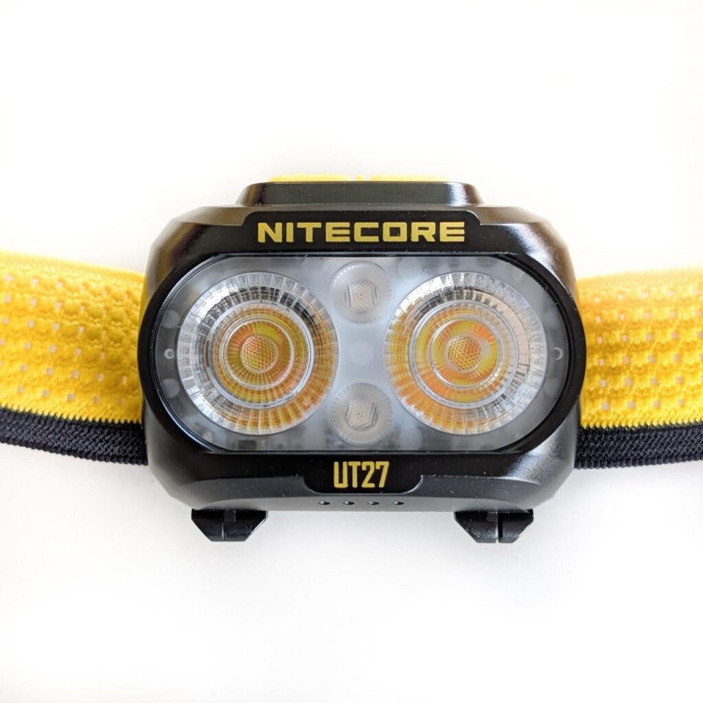 Headlamp review: Nitecore UT27 MCT (2025) - trail running headlamp with three different CCT settings plus red.