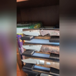 New custom knives on custom knifestand