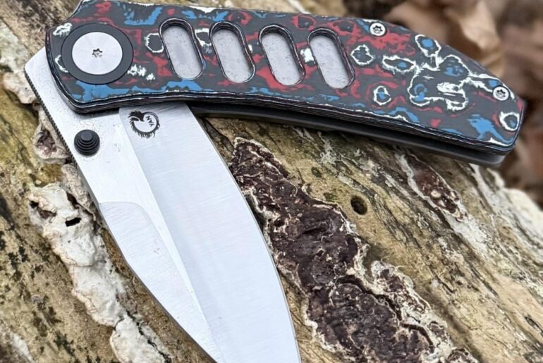 Yan Knives Chevron Magnacut/Nebula Fat Carbon & Titanium