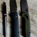 What's everyone carrying today? Here's my pocket check ✔️ ~Ti pen (not sure the brand) with ti clip. ~Kershaw iridium aluminum scales and a D2 Blade ~SOG Terminus XR G10 scales W/ their signature CRYO D2 steel.