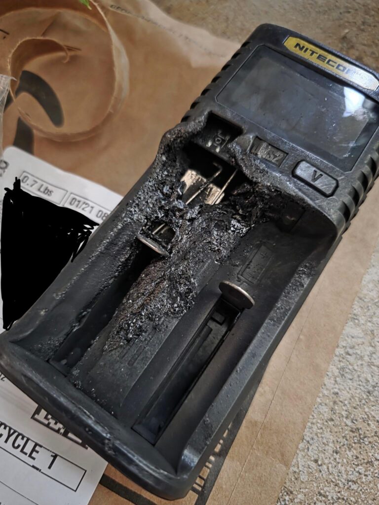 Nitecore UMS2 arrived from Amazon burnt?