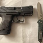 An old knife and a new gun