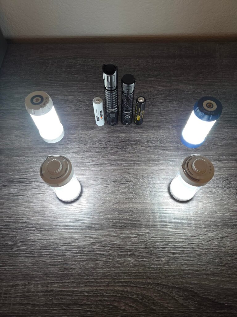Using the Wurkkos CL01 as key lighting any time I take pictures of my flashlights.